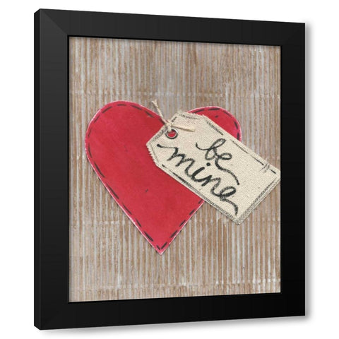 Be Mine Black Modern Wood Framed Art Print by Martin, Monica