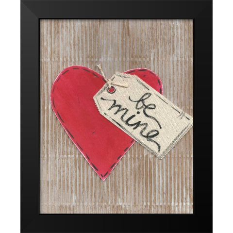 Be Mine Black Modern Wood Framed Art Print by Martin, Monica