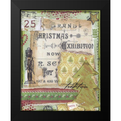 Holiday Tradition Black Modern Wood Framed Art Print by Martin, Monica