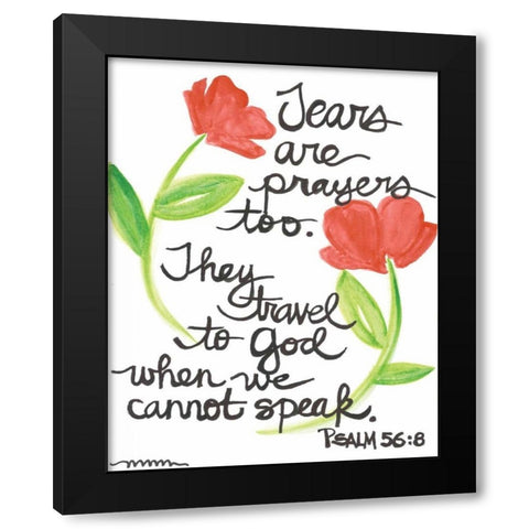 Tears Black Modern Wood Framed Art Print with Double Matting by Martin, Monica