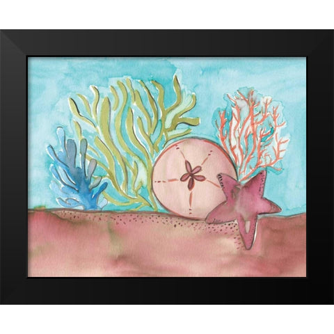 Underwater II Black Modern Wood Framed Art Print by Martin, Monica