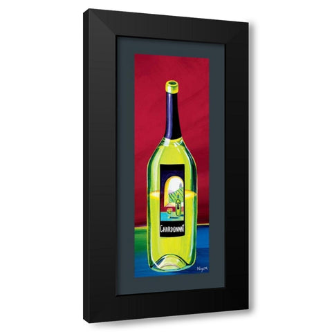 Chardonnay Black Modern Wood Framed Art Print by Naylor, Mary