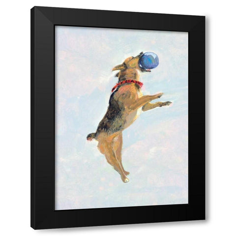 Playful Pups I Black Modern Wood Framed Art Print by Nicholas, Debbie