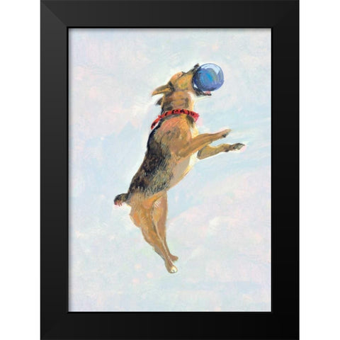 Playful Pups I Black Modern Wood Framed Art Print by Nicholas, Debbie