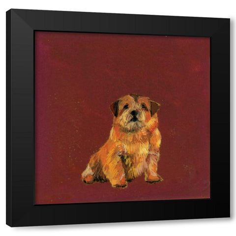 Mans Best Friend I Black Modern Wood Framed Art Print by Nicholas, Debbie
