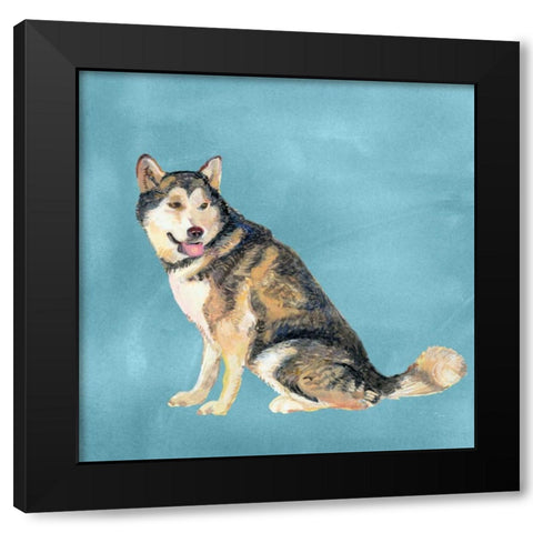 Mans Best Friend II Black Modern Wood Framed Art Print by Nicholas, Debbie