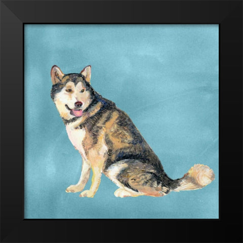 Mans Best Friend II Black Modern Wood Framed Art Print by Nicholas, Debbie