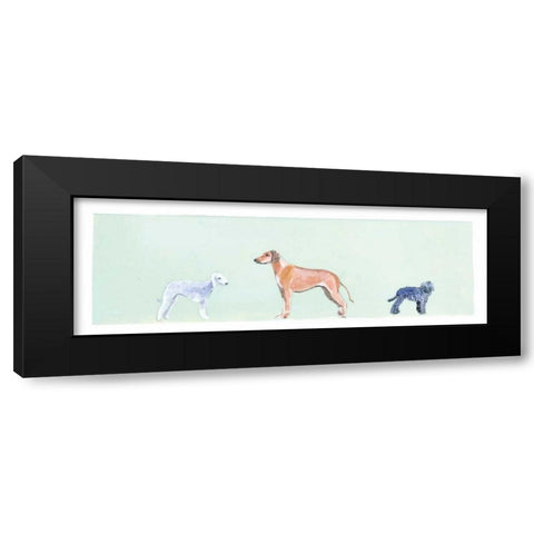Dogs Panel I Black Modern Wood Framed Art Print by Nicholas, Debbie