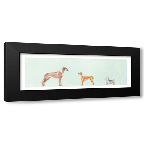 Dogs Panel II Black Modern Wood Framed Art Print by Nicholas, Debbie