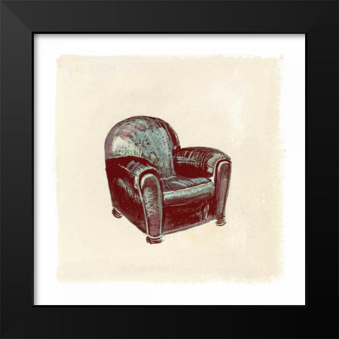 Frau Chair I Black Modern Wood Framed Art Print by Nicholas, Debbie