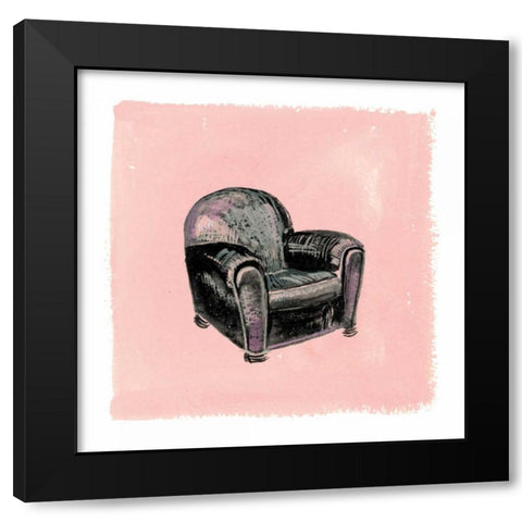 Frau Chair III Black Modern Wood Framed Art Print with Double Matting by Nicholas, Debbie