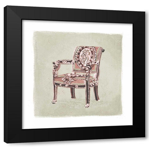 Urn Chair IV Black Modern Wood Framed Art Print with Double Matting by Nicholas, Debbie