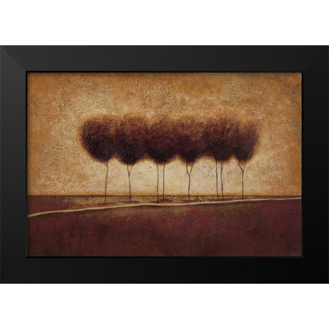 Abstract Landscape III Black Modern Wood Framed Art Print by Osborne, Susan