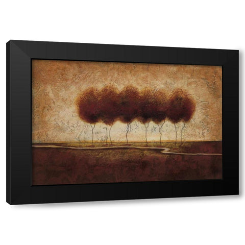 Abstract Landscape IV Black Modern Wood Framed Art Print with Double Matting by Osborne, Susan