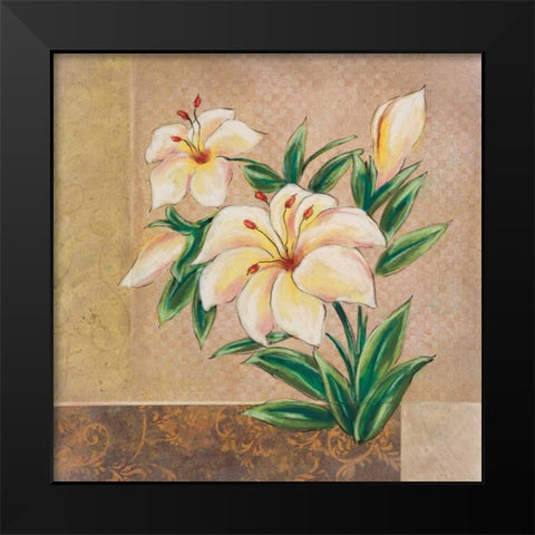 Spring Floral II Black Modern Wood Framed Art Print by Osborne, Susan
