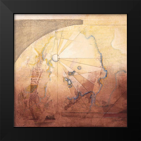 Map Adventures I Black Modern Wood Framed Art Print by Osborne, Susan