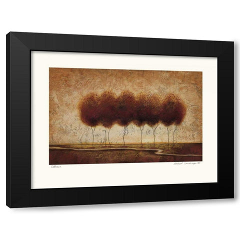 Abstract Landscape IV Black Modern Wood Framed Art Print by Osborne, Susan
