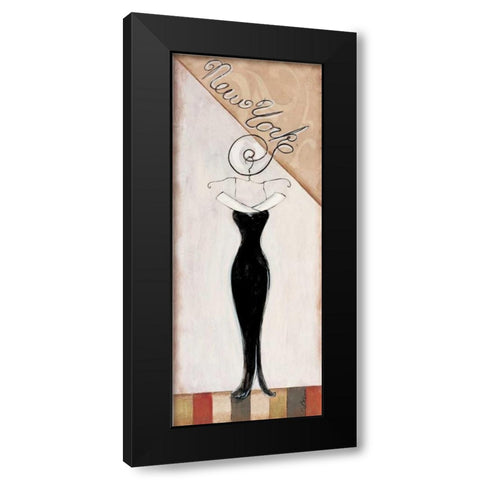 New York Fashion Black Modern Wood Framed Art Print with Double Matting by Osborne, Susan