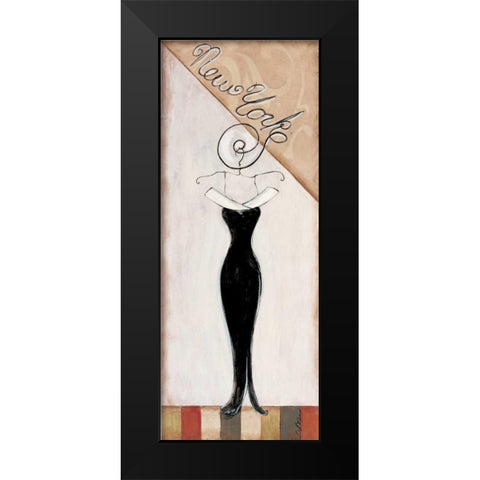 New York Fashion Black Modern Wood Framed Art Print by Osborne, Susan