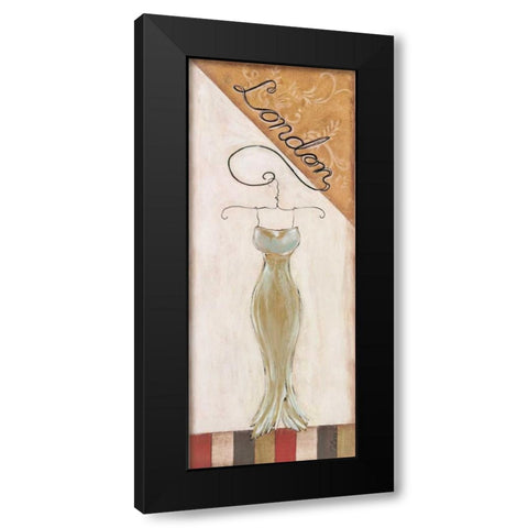 London Fashion Black Modern Wood Framed Art Print by Osborne, Susan