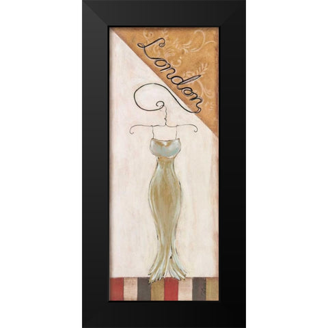 London Fashion Black Modern Wood Framed Art Print by Osborne, Susan