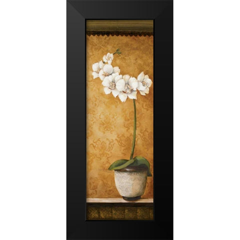 Hannas Orchids II Black Modern Wood Framed Art Print by Osborne, Susan