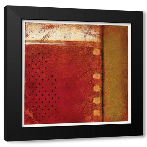 Spice Field II Black Modern Wood Framed Art Print with Double Matting by Osborne, Susan