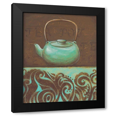 Tea Fusion II Black Modern Wood Framed Art Print with Double Matting by Osborne, Susan