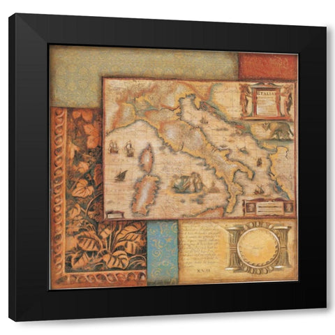 Renaissance I Black Modern Wood Framed Art Print with Double Matting by Osborne, Susan