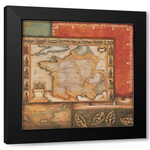 Renaissance II Black Modern Wood Framed Art Print with Double Matting by Osborne, Susan