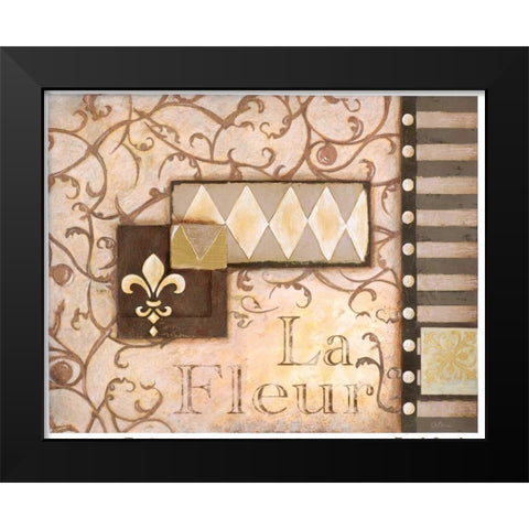 La Fleur Black Modern Wood Framed Art Print by Osborne, Susan