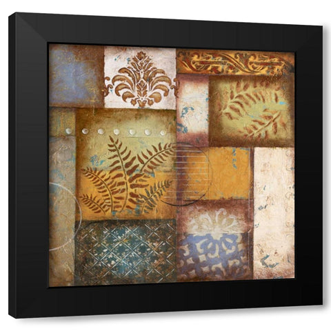 Circular Gold Black Modern Wood Framed Art Print with Double Matting by Osborne, Susan