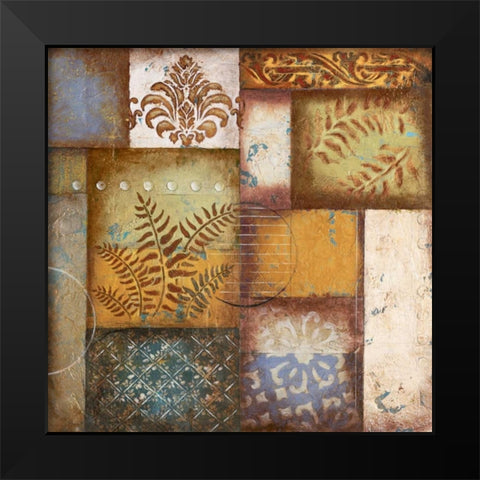 Circular Gold Black Modern Wood Framed Art Print by Osborne, Susan