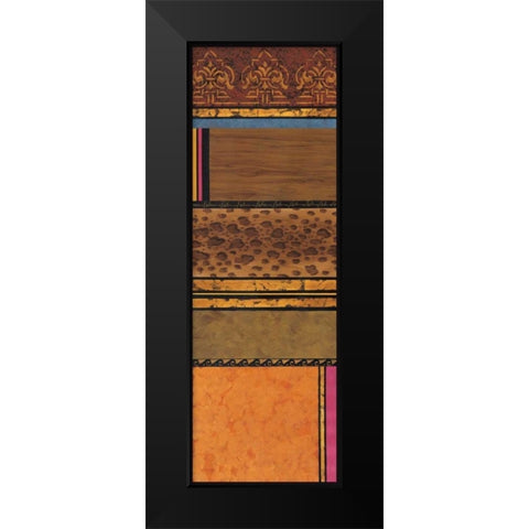 Continental Drift I Black Modern Wood Framed Art Print by Palmer, Michael