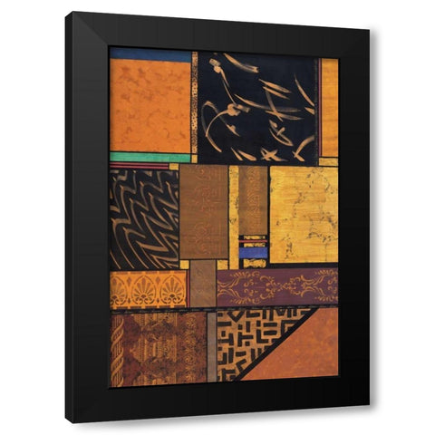Continental Drift IV Black Modern Wood Framed Art Print with Double Matting by Palmer, Michael