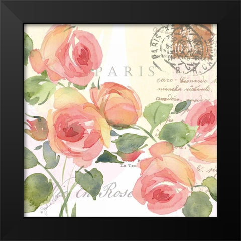 La Vie En Rose II Black Modern Wood Framed Art Print by Paton, Julie