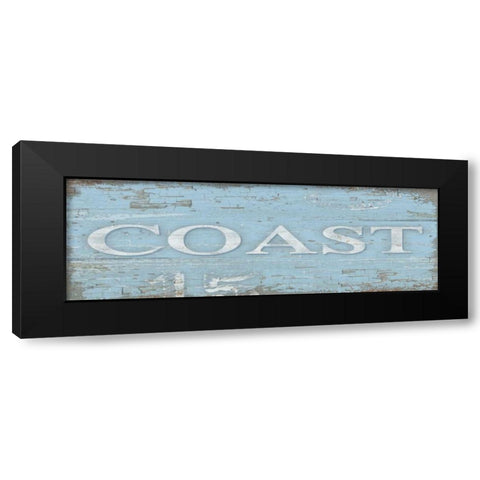 Coast Sign Black Modern Wood Framed Art Print by Paton, Julie