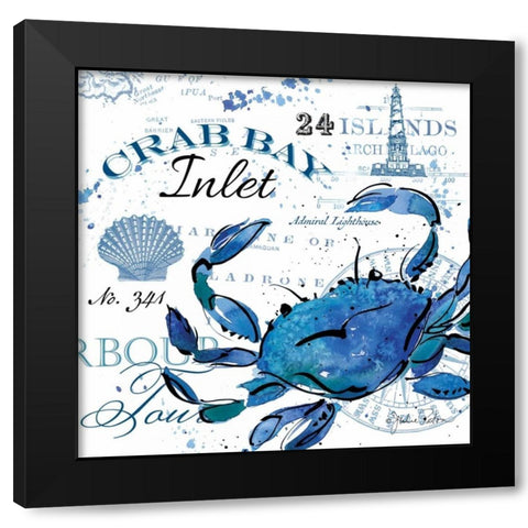 Crab Bay Inlet Black Modern Wood Framed Art Print by Paton, Julie