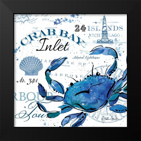Crab Bay Inlet Black Modern Wood Framed Art Print by Paton, Julie