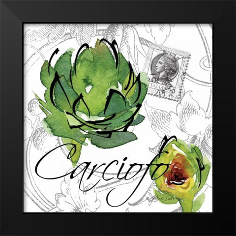 Alfresco Italia I Black Modern Wood Framed Art Print by Paton, Julie