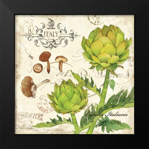 Cucina Italiana I Black Modern Wood Framed Art Print by Paton, Julie