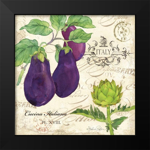 Cucina Italiana II Black Modern Wood Framed Art Print by Paton, Julie