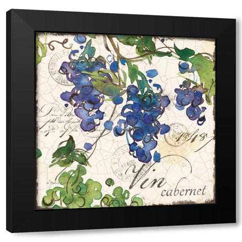 Vin Sq I Black Modern Wood Framed Art Print by Paton, Julie