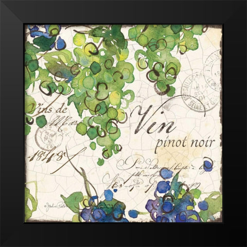 Vin Sq II Black Modern Wood Framed Art Print by Paton, Julie