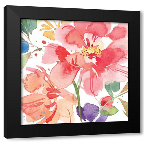 Sarafina II Black Modern Wood Framed Art Print with Double Matting by Paton, Julie