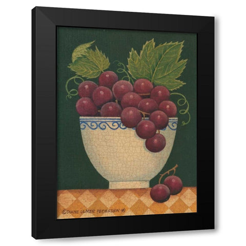 Cup O Grapes Black Modern Wood Framed Art Print with Double Matting by Pedersen, Diane