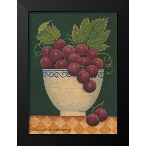 Cup O Grapes Black Modern Wood Framed Art Print by Pedersen, Diane