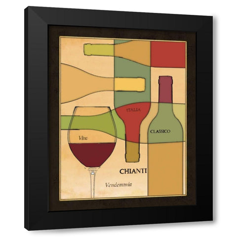 Wine Cellar I Black Modern Wood Framed Art Print by Pela Design