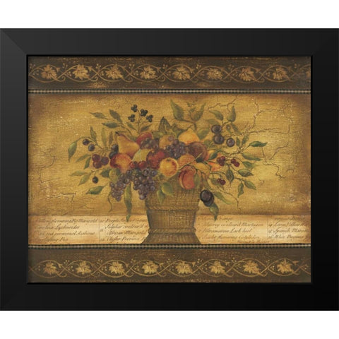 Old World Abundance I Black Modern Wood Framed Art Print by Poloson, Kimberly