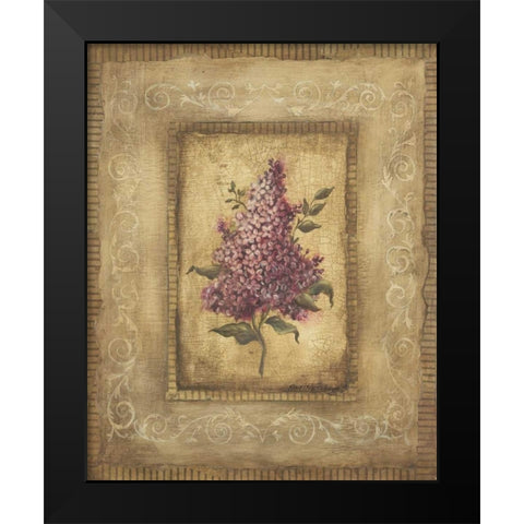 Savin Lilac Black Modern Wood Framed Art Print by Poloson, Kimberly